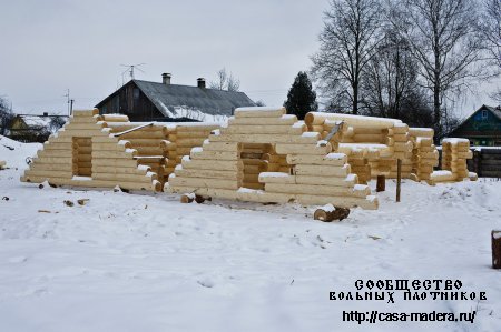 Сруб загородного дома в стиле "тайга" от ЧСУП "ЭкоТерем"